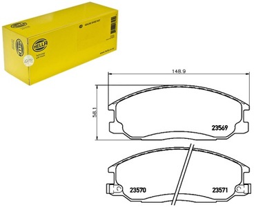 КОМПЛЕКТ - КОМПЛЕКТ КОЛОДОК ТОРМОЗНЫХ HELLA 581014A