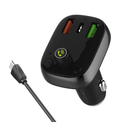 TRANSMISOR FM LDNIO C704Q BLUETOOTH 2XUSB-A, USB-C + CABLE USB-C  