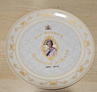 Talerz porcelanowy Jubileusz Królowej Elżbieta II 1952-2012