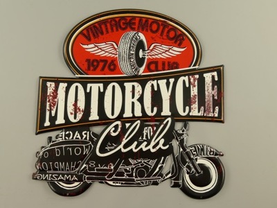 BLASZANY SZYLD - MOTORCYCLE - MOTOR GANG MOTOCYKL