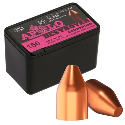 Śrut miedziowany Apolo Destroyer Copper 5,5 mm 1,8g 150 szt.