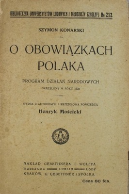 O obowiązkach Polaka 1918 r.