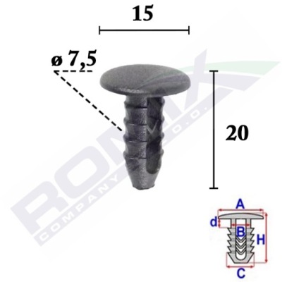 Клипса обивка alfa romeo fiat lancia штифт x25szt фото №1