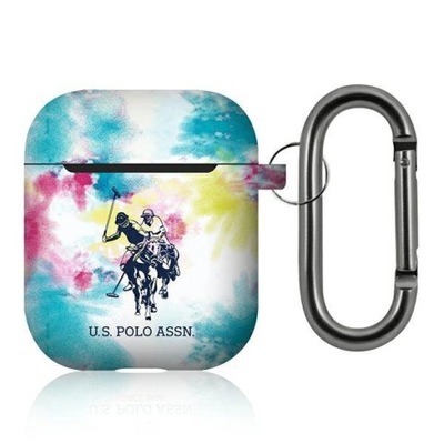 Etui U.S. Polo Assn. Tie & Dye Collection na AirPods 1/2 - wielokolorowe