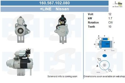 BV PSH 160.567.102.080 STARTERIS 