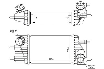 NISSENS ІНТЕРКУЛЕР РАДІАТОР ПОВІТРЯ DOLOTOWEGO NISSAN JUKE NV200