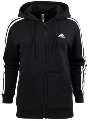 Adidas bluza damska rozpinana z kapturem czarna rozmiar XS