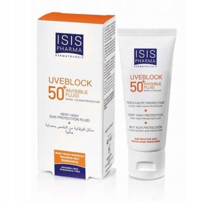 ISIS PHARMA UVEBLOCK fluid z filtrem ULTRA UVA/UVB bezbarwny SPF50+ 40 ml