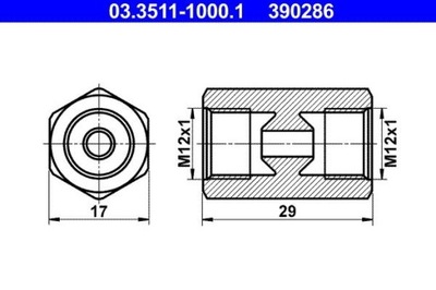 ATE 03.3511-1000.1 ADAPTER, CABLE DE FRENADO  