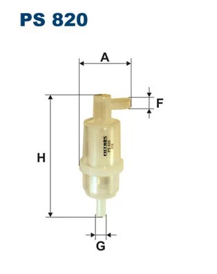 PS820 FILTRO COMBUSTIBLES DIESEL ANGULAR  