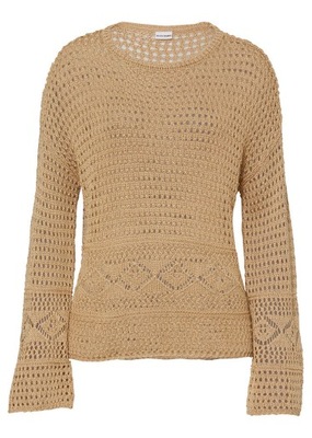 Sweter ażurowy naturalny beż NOWA 48 50 52 M4*