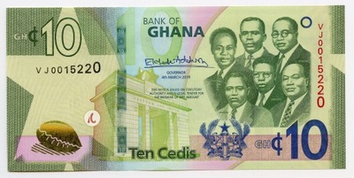 GHANA 10 CEDIS 2019 P-W47 UNC