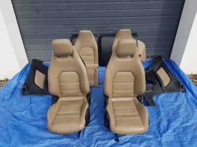 Mercedes w207 c207 coupe сидіння заднє сидіння обшивки комплект шкіра фото №1