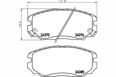 TEXTAR ZAPATAS DE FRENADO HYUNDAI PARTE DELANTERA SONATA 05- T  