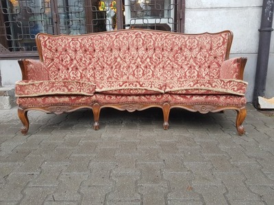 Stara sofa półokrągła styl ludwik