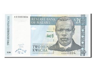 Banknot, Malawi, 200 Kwacha, 2001, 2001-07-01, UNC