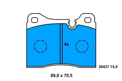 ATE PADS BRAKE FRONT ALFA ROMEO 75 FERRARI 412 I 512 BB  