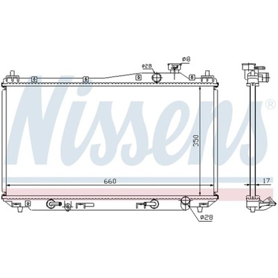 CHLODNICA, SISTEMA DE REFRIGERACIÓN DEL MOTOR NISSENS 68115  