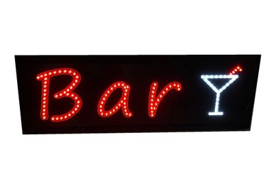 Reklama diodowa BAR 75x25 cm neon szyld zewnętrzna