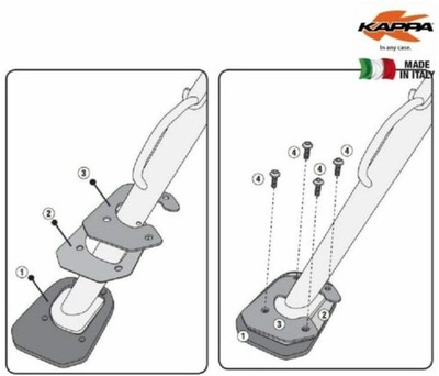 KAPPA BRIDA STOPKI BOCZNEJ BMW F 650 GS / F 800 GS (08-17), F 800 GS  