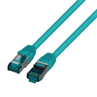 Kabel krosowy patchcord S/FTP kat.6A zielony 0,5m LSZH PC-6ASFTPLSZH-GN0.5