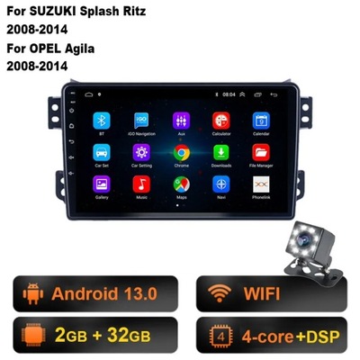 NAVEGACIÓN GPS ANDROID 13 RADIO PARA OPLA AGILA SUZUKI SPLASH RITZ 2008-2014  