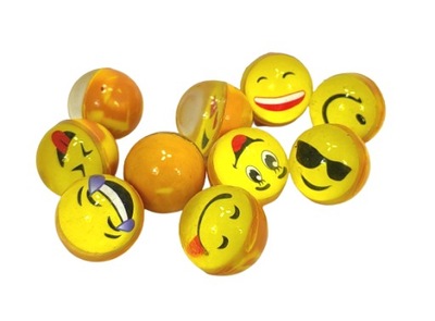 Piłeczki piłki kauczukowe Emoji buźki emotikony 10