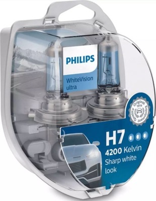 PHILIPS ЛАМПОЧКА H7 12V/55W PX26D +60% 2SZT+2SZT W5W PHILIPS WHITEVISION ULT