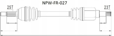 Nty npw-fr-027 wał привідний фото №1