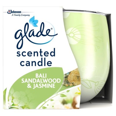 ŚWIECA ŚWIECZKA ZAPACHOWA GLADE SANDALWOOD JAŚMINOWA DRZEWO SANDAŁOWE