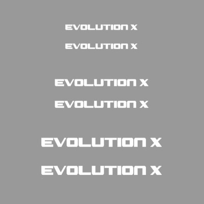 PEGATINAS MITSUBISHI EVOLUTION X SOPORTES JUEGO  