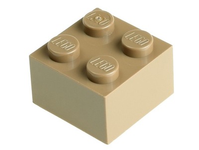 LEGO Klocek zwykły 2x2 3003 dark tan - 4 szt.