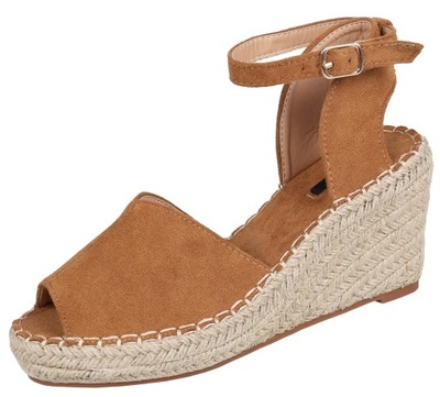 Karmelowe espadryle na koturnie VICES 39 EU