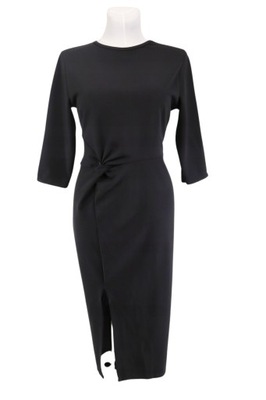 015 Threadbare czarna klasyczna sukienka z marszczeniem XL