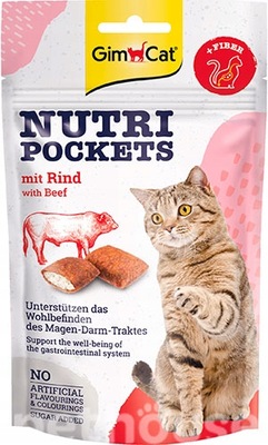 GIMCAT PRZYSMAK NUTRI POCKETS WOŁOWINA MALT 60G