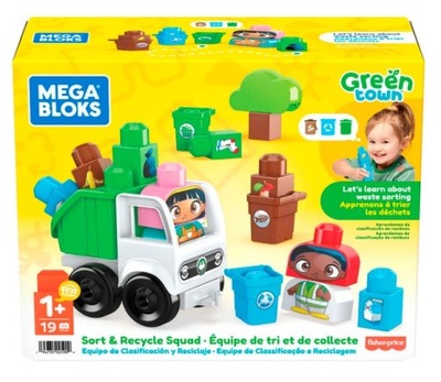 FISHER-PRICE MEGA BLOKS EKO ŚMIECIARKA ZESTAW HDL06