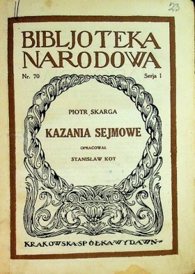 Kazania sejmowe 1925 r.