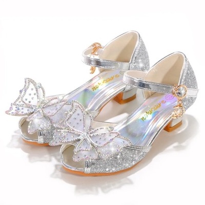Kopciuszek buty dla dziewczynek obcas dzieci księżniczka sukienka