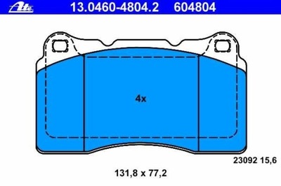 ZAPATAS HAMULC. VOLVO S60 R 2,5T AWD 03-  