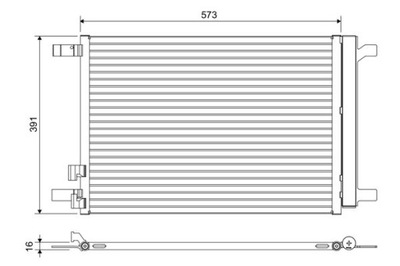 VALEO 822635 КОНДЕНСАТОР, КОНДИЦІОНЕР