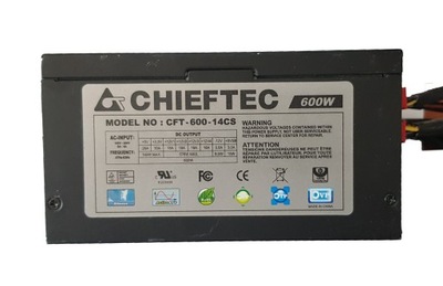 Zasilacz ATX CHIEFTEC 600W MODULARNY USZKODZONY