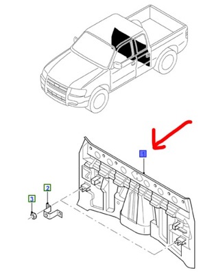 Перегородка задняя ford ranger 1998-2012 фото №1