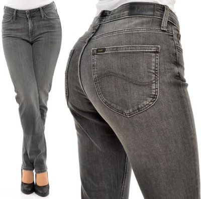 LEE spodnie GRAY slim regular jeans ELLY W28 L33