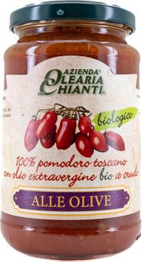 BIO włoski sos pomidorowy z OLIWKAMI bezglutenowy 340 g Azienda Olearia