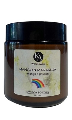 Świeca zapachowa sojowa Świeczka Mango Marakuja KaWilamowski