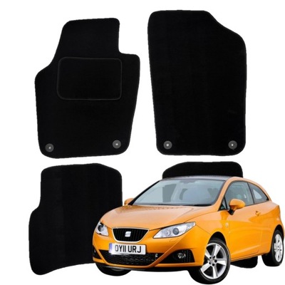 SEAT IBIZA 4 IV DE FELPA ALFOMBRILLAS PARA AUTO GRUBE 2008-2017 B  