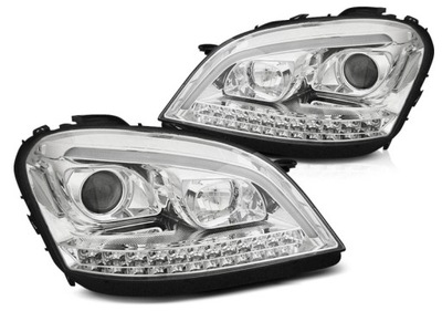 ŽIBINTAI MERCEDES W164 M-KLASA 05-07 CHROME LED SEQ 