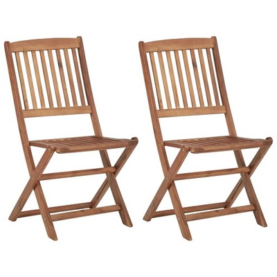 Składane krzesła ogrodowe, 2 szt., lite drewno a