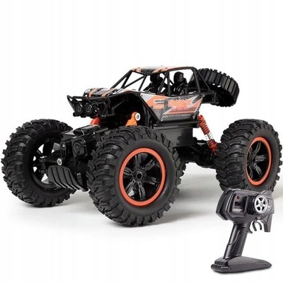 ZDALNIE STEROWANY SAMOCHÓD TERENOWY 4x4 AUTO TERENOWE CRAWLER POMARAŃCZOWY
