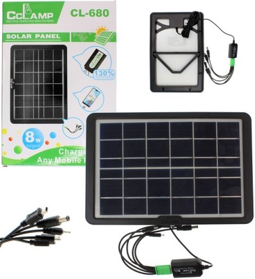 Ładowarka Słoneczna Turystyczna Solar 5V 8W USB PANEL SOLARNY